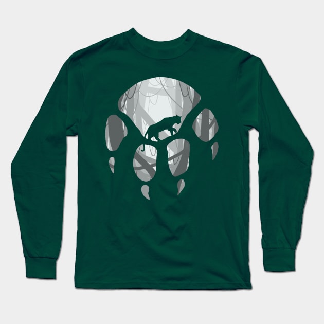 Panther Paw Long Sleeve T-Shirt by dhapiart
